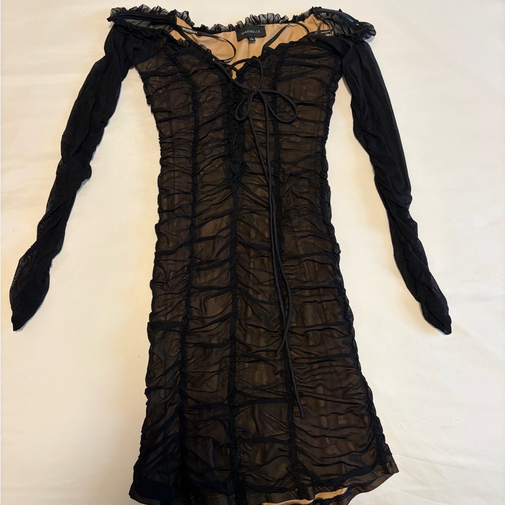 MAJORELLE Black and Tan Dress